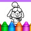 animal crossing coloring pages